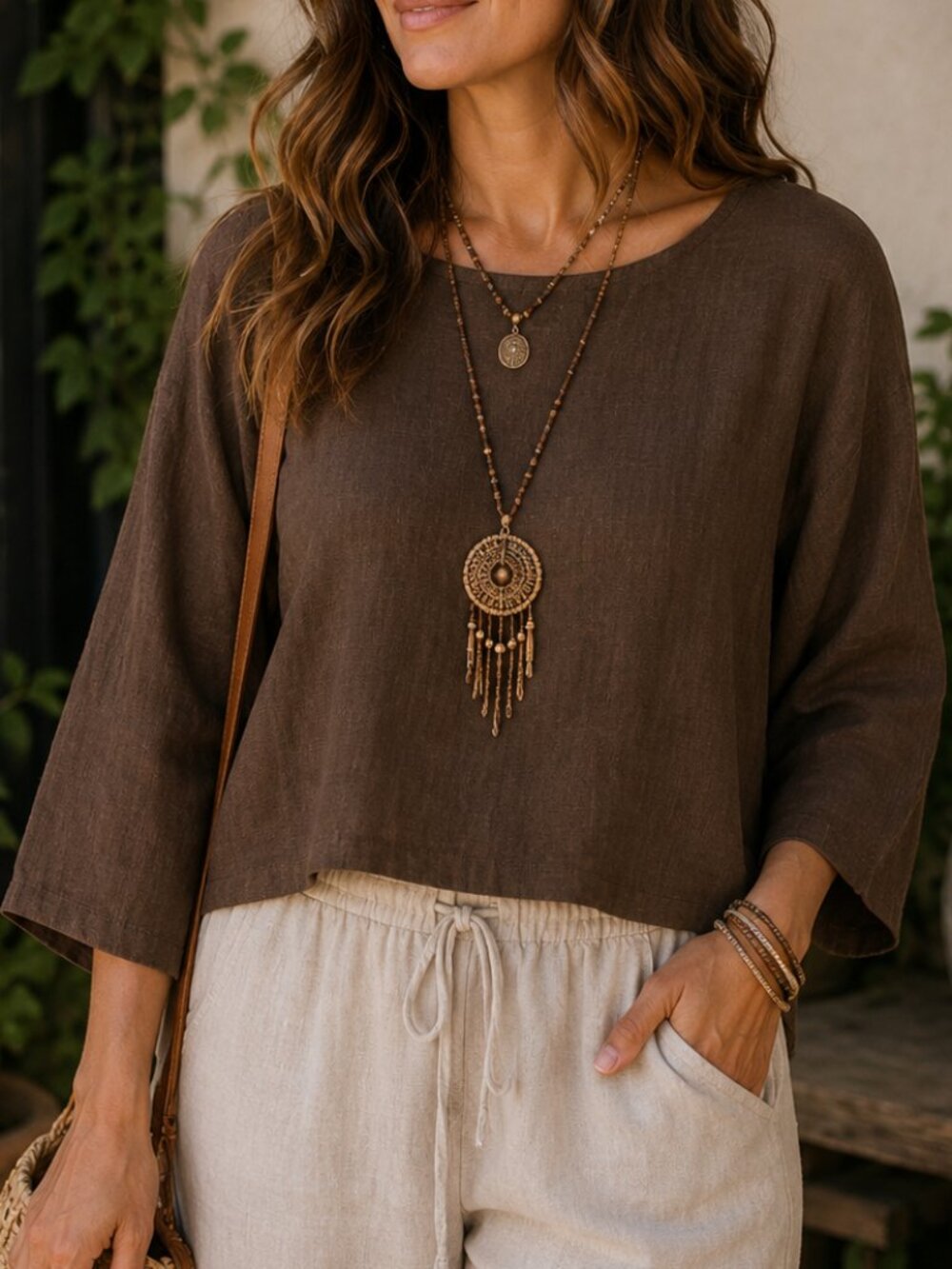 HOT COTTON Linen Top - Sz S - NEW - Picture 2 of 10